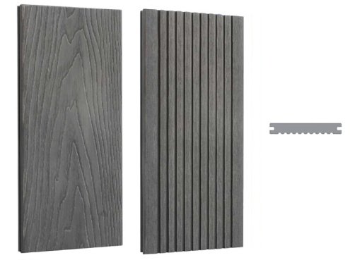 Террасная доска Terradeck Massive 3D, двухсторонняя (текстура:вельвет-гладкая), размер: 150*21*3000мм, цвет: серый рис 4
