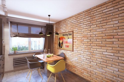 Искусственный камень плоский Eco Stone Сиэтл 06-05 бежевый рис 3