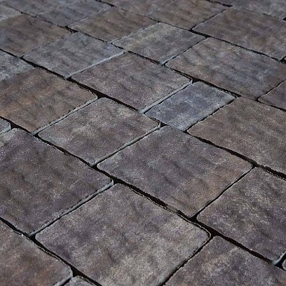 Тротуарная плитка Steingot Премиум Гранито штайн браун частичный прокрас 205-215/165-175/125-135/85-95х160х60 мм рис 1