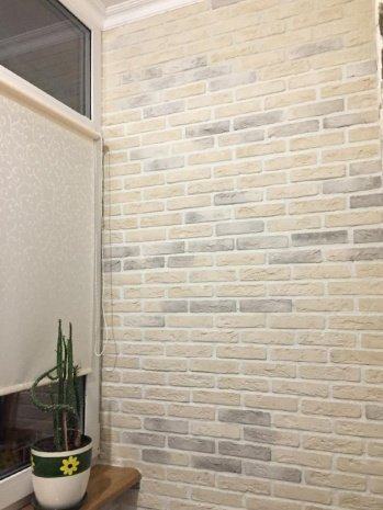 Искусственный камень плоский White Hills Дерри Брик 385-10 бежевый рис 4