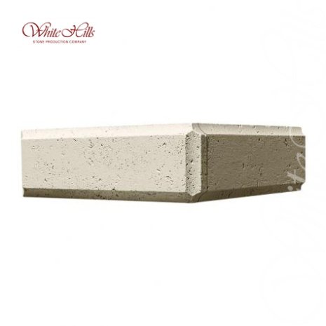 Декоративный элемент White Hills (Вайт Хилс) цвет: бежевый, размер: 410х450х142х21-40мм, рустовый камень (угловой) 851-15 рис 1