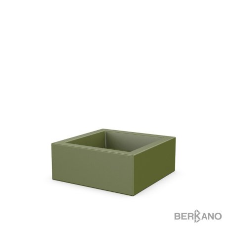 Кашпо Berkano Quarter 20 DB, тип дна: двойное, размер: 50x50x20см, цвет: Olive Green, арт.220_046_23 рис 1