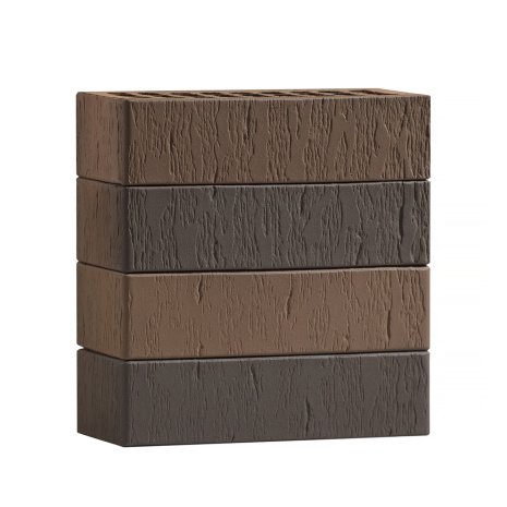 Кирпич облицовочный керамический Volgabrick М200 1 NF 250х120х65 флэш руст №82 рельефный рис 1