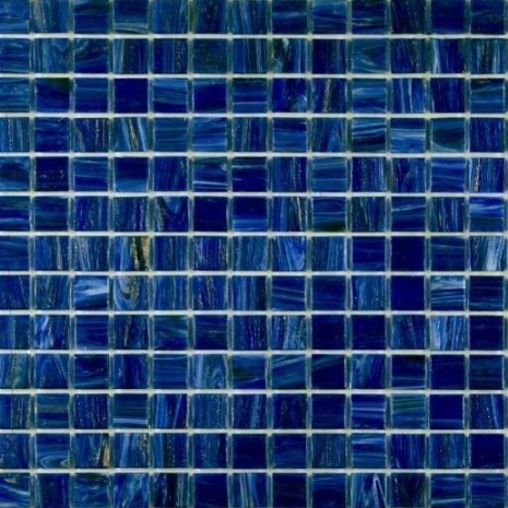 Стеклянная мозаика Caramelle Mosaic GoldStar Синий глянцевая 327х327х4 мм мозаика 19097 рис 1