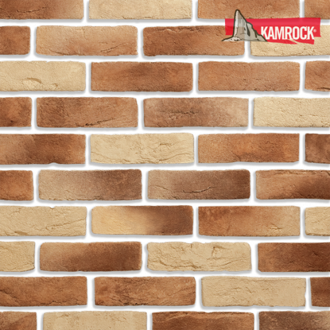 Искусственный камень ложковый Kamrock Старый кирпич 32550 бежевый рис 1