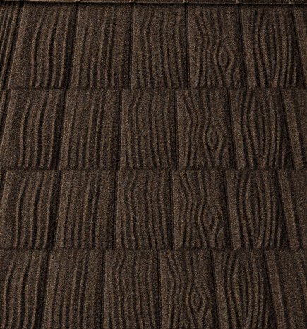 Композитная черепица гонт Metrotile iShake айрон барк с посыпкой 1340х430 мм рис 1