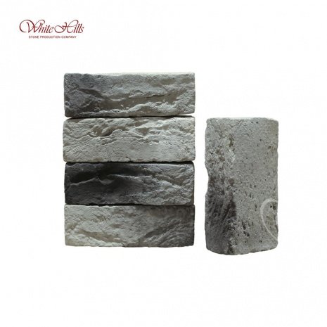 Кирпич облицовочный ручной формовки М400 White Hills 1 NF К307-80 рифленая рис 1