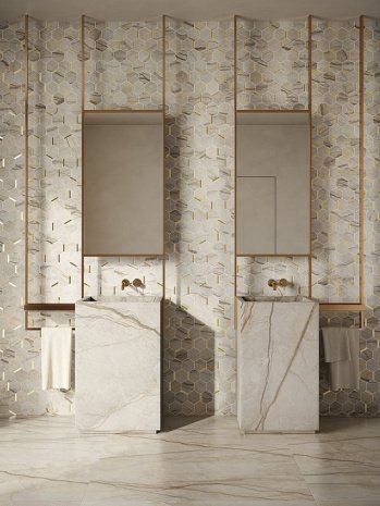 Керамогранит Italon Stellaris Carrara Ivory lappato 1200х600х9 мм рядовая плитка 610015000678 рис 2