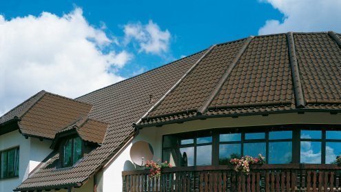 Керамическая черепица рядовая Creaton Harmonie dunkelbraun  ангоб 410х250 мм рис 3