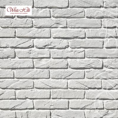 Искусственный камень угловой White Hills Тироль Брик 390-05 белый рис 1