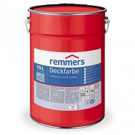 Краска Remmers Deckfarbe база 1 RAL9016 10л рис 1