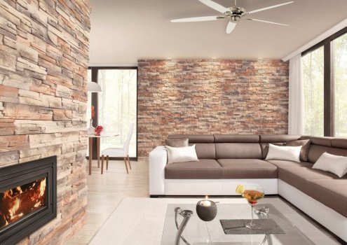 Искусственный камень плоский Eco Stone Урал 01-22 коричневый рис 2