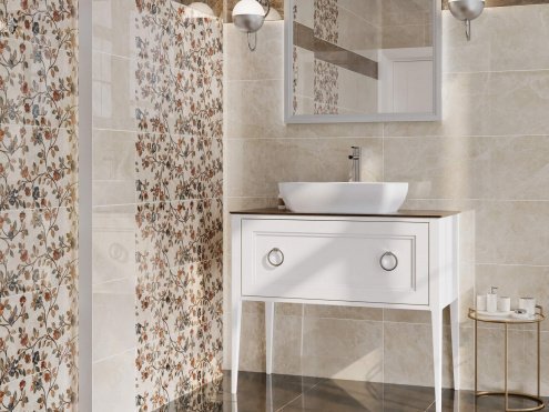Керамическая плитка Kerama Marazzi Гран-Виа светло-бежевый глянцевая 900х150х11мм рядовая плитка 32007R рис 3