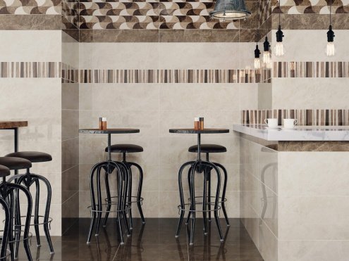 Керамическая плитка Kerama Marazzi Гран-Виа бежево-коричневый глянцевая 900х150х11мм рядовая плитка VT/A27/32006R рис 3