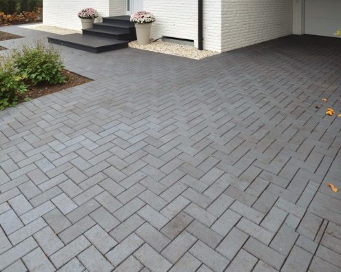 Брусчатка клинкерная Vandersanden Premium Oberlausitz Meissen blue-anthracite полный прокрас 200х100х52 мм рис 3