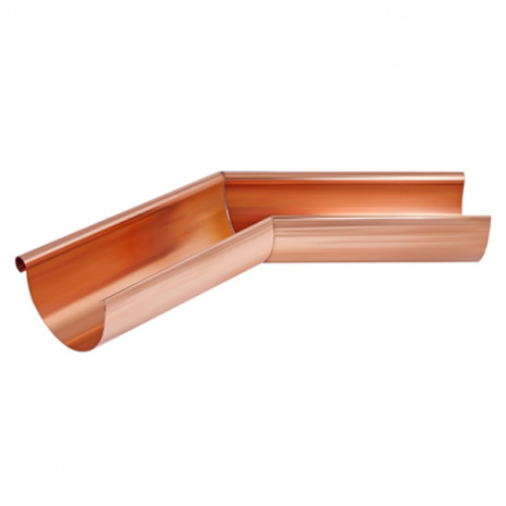 Угол желоба наружный Aquasystem Classic 125/90 мм 135 гр медь рис 1