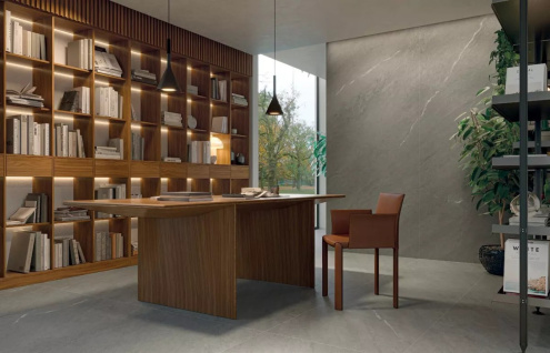 Керамогранит Atlas Concorde Forte Dei Marmi Rock Lunar Grey Lastra структурированная 1200х600х20 мм рядовая плитка 600010002436 рис 2