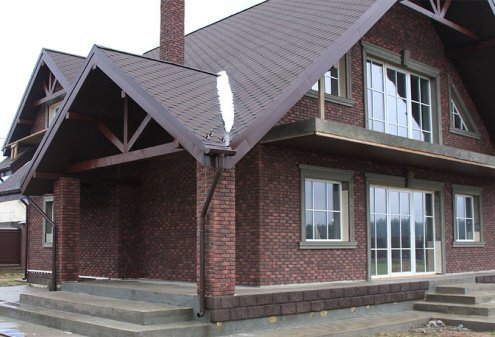 Искусственный камень плоский Atlas Stone Коломенский кирпич 508 коричневый рис 10