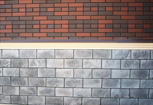 Искусственный камень плоский Eco Stone Бостон 06-08 серый рис 2