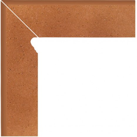 Клинкерная плитка Paradyz Aquarius brown гладкая 81х300х11мм угловой элемент бордюра - рис 1