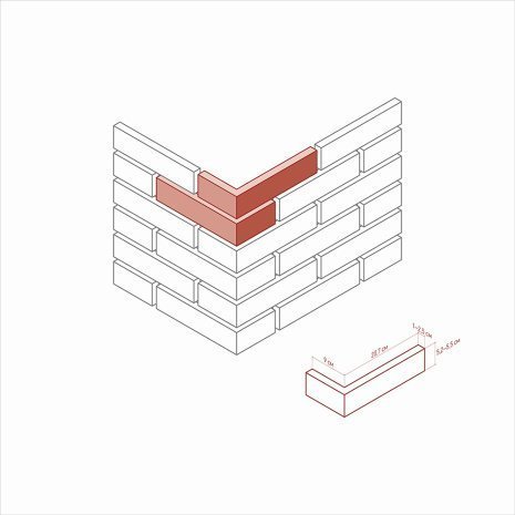 Искусственный камень угловой White Hills Эрдинг Брик 675-75 красный рис 3