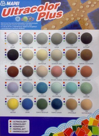 Затирка для швов Mapei Ultracolor Plus, цвет: 103 - белая луна (мешок 2кг), арт. рис 4