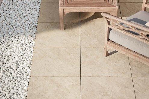 Керамогранит Atlas Concorde Cliff Beige Lastra матовая, гладкая, ректификат 600х600х20мм, рядовая плитка 610010000851 рис 13