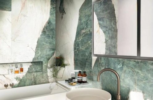 Керамогранит Rex Ceramiche Heritage luxe Aqua Glossy неглазурованная 2800х1200х6 мм рядовая плитка 774702 рис 3