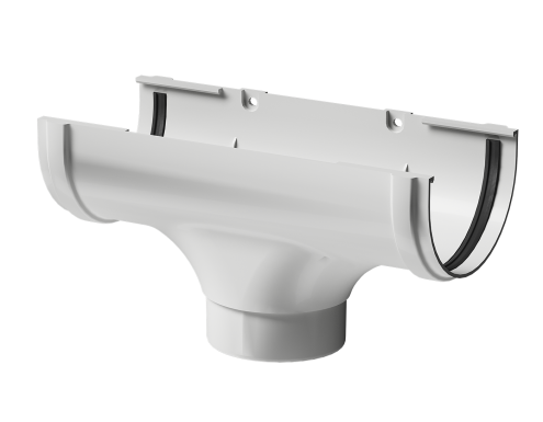 Воронка желоба Docke Premium 120/85 мм ПВХ RAL 9003 пломбир рис 1