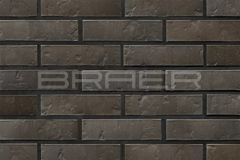Кирпич керамический облицовочный Braer М150 нуар 1 NF 250х120х65 терра рис 2