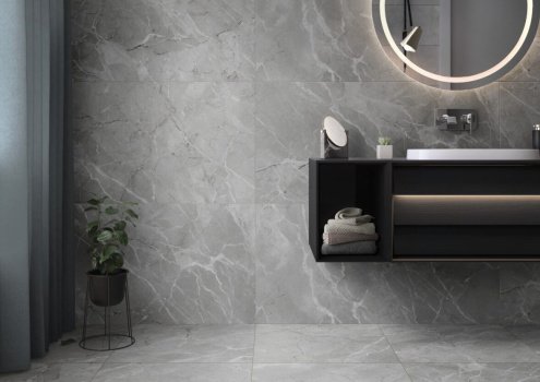 Керамогранит Vitra SilkMarble Бреча Серый матовая 1200х600х9 мм рядовая плитка K947780R0001VTSP рис 3