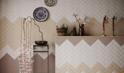 Керамическая плитка Kerama Marazzi Гамма кофе с молоком матовая 285х85х9,2мм рядовая плитка 9007 рис 2