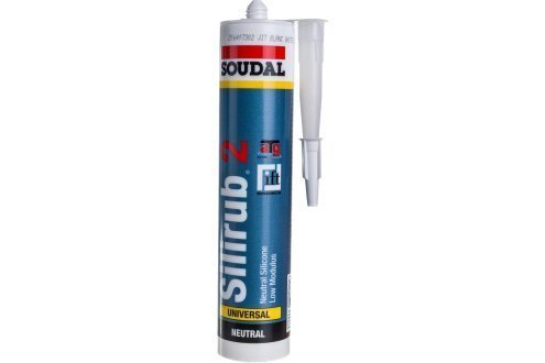 Герметик силиконовый нейтральный Soudal Silirub 2 белый, 300мл рис 1