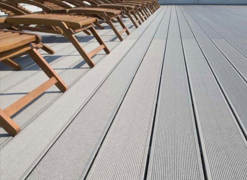 Террасная доска Terradeck Eco, односторонний профиль, шлифованная, размер: 155*28*3000мм, цвет: серый рис 3