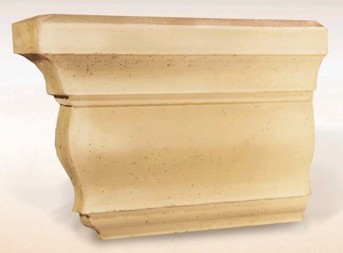 Декоративное изделие из бетона Eco Stone (Эко Стоун) цвет: 11, размер: 500х330х122мм, Карниз К-02 левый рис 1