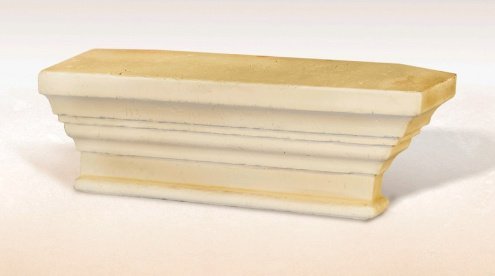 Декоративное изделие из бетона Eco Stone (Эко Стоун) цвет: 00, размер: 500х150х100мм, Карниз К-07 правый рис 1