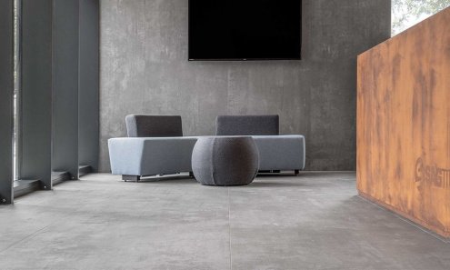 Керамогранит Laminam Russia Cementi Grigio bocciardato 3000х1000х5,6 мм рядовая плитка LAMF009026 рис 2