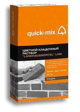 Цветной кладочный раствор Quick-mix Landhausmörtel LHM, цвет: we белый (мешок 25кг), арт.72179 рис 1