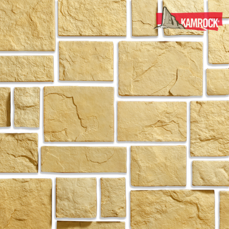 Искусственный камень угловой Kamrock Средневековая стена 03352 желтый рис 1