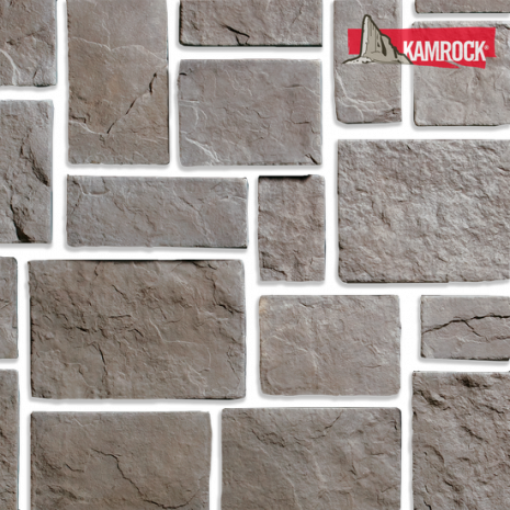 Искусственный камень плоский Kamrock Средневековая стена 03410 серый рис 1