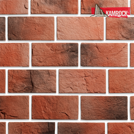 Искусственный камень плоский Kamrock Старая крепость 22090 красный рис 1