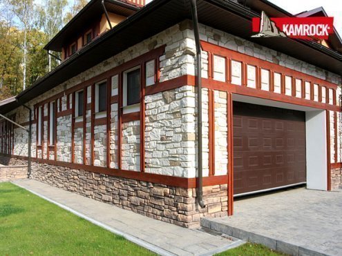 Искусственный камень угловой Kamrock Альпийская деревня 08632 белый рис 2