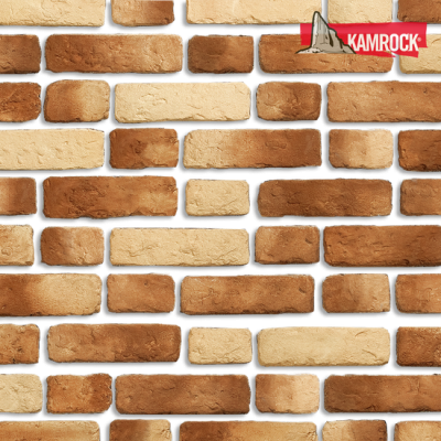 Искусственный камень тычковый Kamrock Античный кирпич 33850 бежевый рис 1
