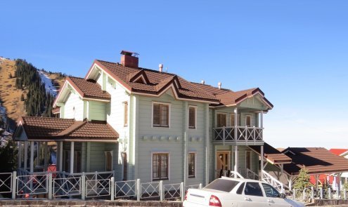 Композитная черепица гонт Gerard Milano chestnut с посыпкой 1335х410 мм рис 3