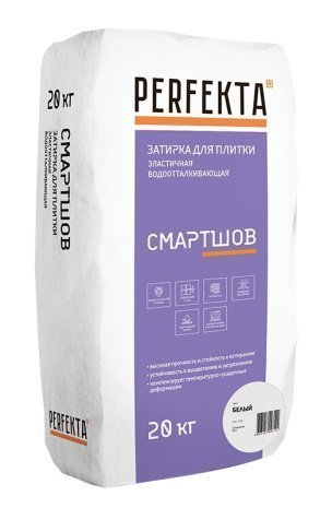 Затирка для швов Perfekta Смартшов цвет: Белый (мешок 20кг) рис 1