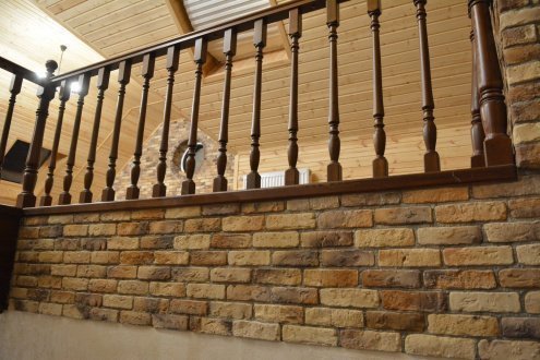 Искусственный камень плоский Eco Stone Квебек 01-27 коричневый рис 8