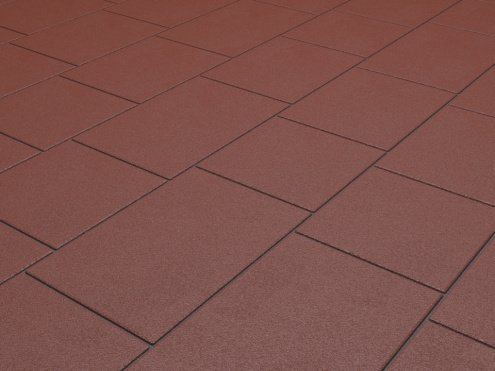 Тротуарная плитка Steingot Стандарт Новый город красный темный частичный прокрас 240/200/160х160х60 мм рис 1