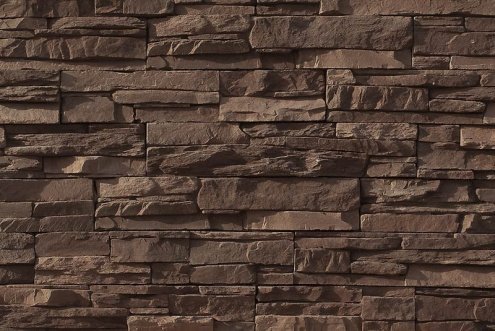 Искусственный камень плоский Eco Stone Вислер 07-06 коричневый рис 1