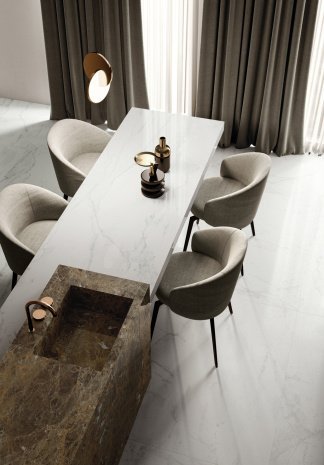 Керамогранит Italon Charme Deluxe Floor Project Bianco Michelangelo Cer патинированная 1200х600х9 мм рядовая плитка 610015000494 рис 4