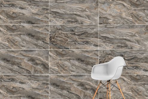 Керамогранит Vitra MarbleSet Оробико Темный Греж lappato 1200х600х8 мм рядовая плитка K951333LPR01VTER рис 3